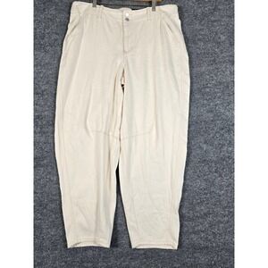 Ava & Viv Cream High Rise‎ Curvy Fit Stretch Trouser Pants Size 16